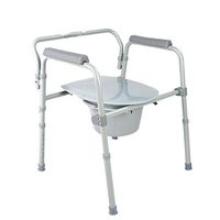 Commode Chair Hmhope Stackable Lightweight Steel Adjustable Height Portable for Elderly Pregnant Women Use