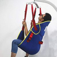 Sling Drive Medical Divided Leg Patient Lift with Headrest, Blue, Medium for Elderly, Senior,Disabled