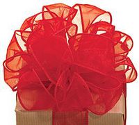 Red Sheer Ribbon #9 1.5" X 20 Yds