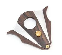 CiGuru CC011 Cigar Cutter - ZebraWood and Stainless Steel - Cut and Lock system