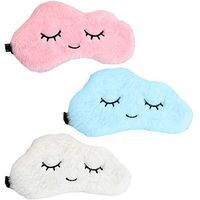 HappyDaily Beautiful and Comfortable Sleep Masks - Set of 3(Cloud - Pink/Blue/White)