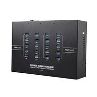 Sipolar Well Work 20 Port Industrial USB 3.0 Hub Charger for iPhone/iPad/Cellphone with Box Shape Speed Up to 5Gbps Notice:Voltage is 110V