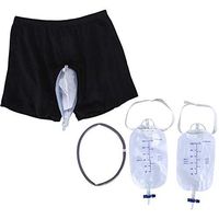 BIHIKI Urine Bag for Bedridden Elderly and Disabled Men,Urinal Pee Holder Wearable Urine Bag Incontinence Underwear with Urine Bags (S)