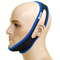 Kingsource Adjustable Anti-Snoring Chin Strap - Effective Stop Snoring Solution - Adjustable Anti Snoring Devices & Snore Stopper - Anti Snoring Devices for Women Anti Snoring Devices for Men Blue