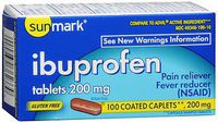 Sunmark Sunmark Ibuprofen, 100 tabs 200 mg