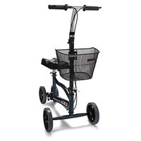 Knox Gear Foldable Steel Framed Knee Walker with Double Brakes and Basket