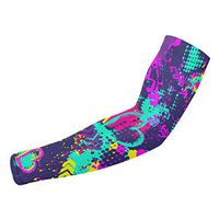 Lucaeat Abstract Pattern with Hearts Arm Compression Sleeve, Arthritis, UV Protection - Youth Adult Runners (1 Pair)