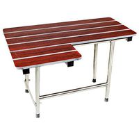 AASEA-SD3221-RH-PW Bathroom Shower Bath Seat, Folding, Wall-Mounted, Right Hand, Phenolic Wood Seat, 32-Inch by 21-Inch