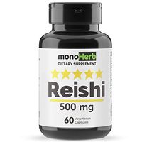 Reishi Mushroom Extract 500 mg per Capsule - 60 Vegetarian Capsules - 30.1% Polysaccharide - Ganoderma Lucidum