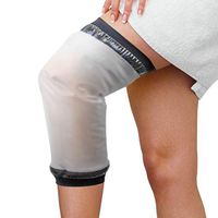 Knee Cast Shower Cover Adult Knee Cast Protector for Shower, Waterproof Seal Tight Cast Shower Bag for Leg Cast, Knee Replacement Surgery and Wound
