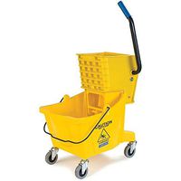 Carlisle 3690804 Mop Bucket & Wringer Combo, 26 Qt, Yellow