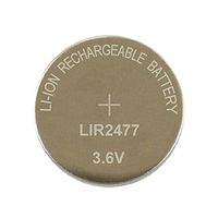 2Pcs GES LIR2477 3.6V Li-ion Rechargeable Coin Button Battery