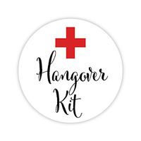 Hangover Kit, in Sickness & Health Wedding Stickers, Choose Your Colors (#542)