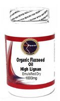 Organic Flaxseed Oil High Lignan (Emulsified Dry) 1000mg 200 Capsules # BioPower Nutrition