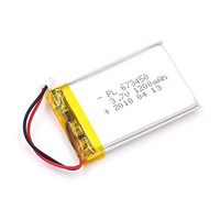 DC 3.7V 1200mAh 673450 Lipo Battery Rechargeable 2P PH 2.0mm Pitch Lithium Polymer ion Battery Pack with JST Connector