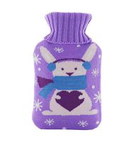 1L Hot Water Bottle Classic Premium Hot Rubber Bag with Soft Cover, A7