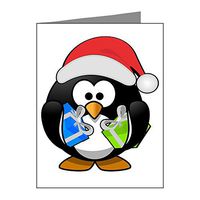 Note Cards (20 Pack) Little Round Penguin - Christmas Presents