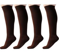 MojaSports Compression Socks - BEST Graduated Athletic & Medical Use for Men & Women, for Running, Flight, Travel, Nurses - Boost Performance, Blood Circulation & Recovery (Brown, Lg/XL, 2Pr)