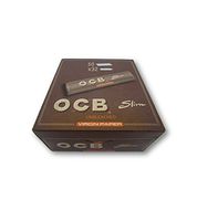 OCB Virgin Unbleached King Size Slim Rolling Papers Cigarette Papers Smoking Papers Pack of 50 Booklets from Sudesh Enterprises