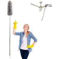 Wumedy Microfiber Duster 2.8M Flexible Extendable Duster for Cleaning Ceiling Fan Feather Dusters
