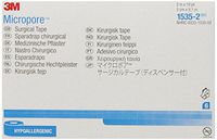 3M Micropore Tape 1535-2, 60 Rolls (Pack of 10)