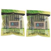 King Palm - Hand Rolled Palm Leaf Wrap Rolls - King Size - 25 Rolls/Pouch (2 Packs, 50 Rolls)