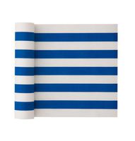 MY DRAP Cotton Cloth Reusable Luncheon Napkin - 7.9 x 7.9 In (12 Per Roll, Royal Blue Stripe)