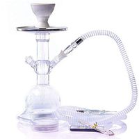 Hookah Narguile Shisha, Portable Acrylic Hookah, LED Shisha with Remote Control, Arab Hose Hookahs Combo Kit Set (Color : Transparen)