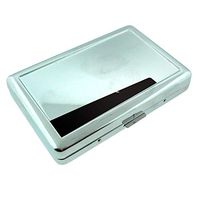 Season To Be Jolly Em1 Hip Silver Cigarette Case Id Holder Metal Wallet 4" X 2.75" RFID Protection