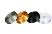CHRISTMAS Set 4 Rolled up 7/8" SF SATIN Ribbon 10 Yds each (40 Yds Total) Choose Combo (Silver, Gold, Black, White)