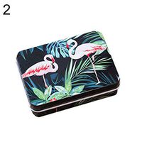 bromrefulgenc Candy Boxes,Candy Container hodler for Wedding Bridal Birthday Party Decors,Fashion Flamingo Tinplate Trinket Candy Jewelry Coin Container Storage Box Case - 2#