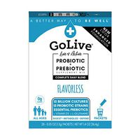 GoLive Probiotics for Women, Men and Kids - Prebiotics and Probiotics for Gut & Digestive Health - Clinically Tested Formula Proven, Recommended by Doctors and Dietitians (Sugar Free Flavorless, 28Ct)