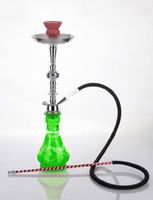 1 hose 21" Olive Green Hookah Shisha Nargila water glass vase pipes smoke sale