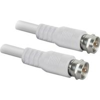 Black Point Products BV-085 White 50-Foot RG-6 H.D. Coax with Fittings, White