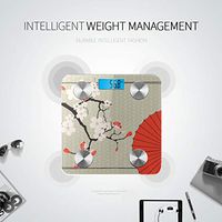 Bluetooth Weighing Scales Japanese Umbrella Japanese Cherry Sakura Weight Scales for People Body Fat Composition Monitor Analyzer with Smartphone App for Body Management-396lbs