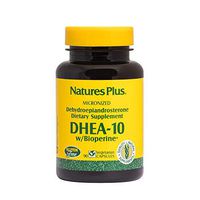 NaturesPlus DHEA-10 with Bioperine - 10 mg, 90 Vegetarian Capsules - Anti-Aging Hormone Support, Mood and Energy Booster, Anti-Inflammatory - Gluten-Free - 90 Servings