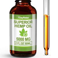 7DayRelax Hemp Oil 5000mg - 60ml - Hemp Oil for Pain Relief - Reduces Anxiety and Stress, 100% Organic Hemp Extract, Perfect for Inflammation and Sleep Inducements