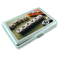 Travel Em2 Hip Silver Cigarette Case Id Holder Metal Wallet 4" X 2.75" RFID Protection