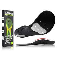 Snapsmile Shoes Insoles for Men and Women - Scientifically Proven Design High Arch Support Orthotic Shoe Inserts Plantar Fasciitis Super Support Shoe Inserts (S: Mens 6-8 / Womens 7-9, Black)