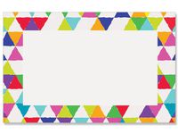 Pack Of 50, Bright Mosaic Border Enclosure Card 3-1/2" x 2-1/4" Made In USA