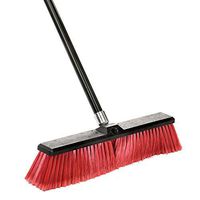 Alpine Industries 18 in. Red Indoor Outdoor Smooth Surface Push Broom (3-Pack)