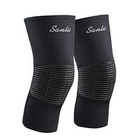 Santic Knee Sleeve Compression Brace Leg Warmers Support Knee Pads for Cycling, Crossfit, Running, Basketball, Sports, Pain Relief, Men&Women(1 Pair) Ghillie