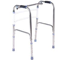 DAGCOT Elderly Walker Foldable Corner Cane Stainless Steel Walker Wheelless Folding Walker
