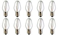10 Pack 15 Watt 120V Light Bulbs for Scentsy Plug-in, Nighttime Warmer, Wax Melts Scented Candle Wax