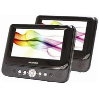 Sylvania SDVD8747 7 Inch Dual Screen DVD Player Lecture DVD Portable - BLACK
