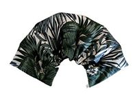 Microwavable LOVEwrap Neck & Shoulder Wrap Pad - Aroma - 6 X 24 - Flax w/fine Mist of Calming Lavender Oil - subtly Scented - All Natural - Hot Cold Therapy Muscles Pain Relief - Palm Leaves Flowers