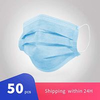 50 PCS Disposable 3 Layers Filter Non-Woven Anti Dust Ear Loop Comfort