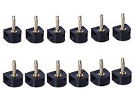 6 Pairs Black Durable U-Shape Heel Tips Replacement High Heel Caps Protectors Shoe Repair Tip Taps Shoes Dowels Non-Slip Size 11, 12, 13 mm