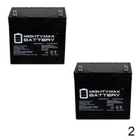 Mighty Max Battery 12V 55Ah SLA Battery for Tacahe Rehab PC1450RHB Wheelchair - 2 Pack Brand Product