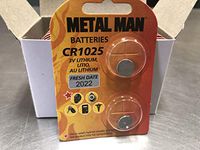 Metal Man MMCR1025 2-Pack Batteries, Case of 10 (20 Total Batteries)